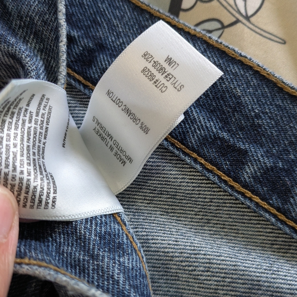 Agolde Dark Indigo Wide Leg High-Rise Jeans - Picture 7 of 11